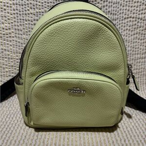 Coach Light Green Leather Mini Court Backpack